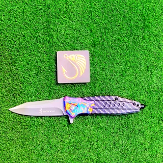 چاقوی طبیعت گردی برند BROWING مدل DA347ضامن دار طرح دار