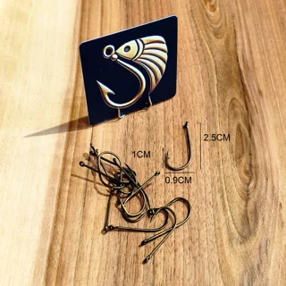 قلاب ماهیگیری برند vmc مدل پایه بلند پشت خاردار طلایی سایز 2