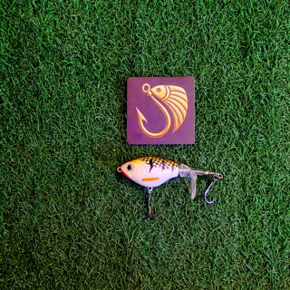 لور دم چرخان دو تیکه top water ماهیگیری برند کایدا  8سانت 11گرم کد 101