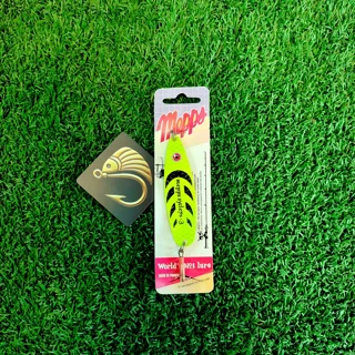 قاشقک ماهیگیری برند مپس طرح سبز فسفری خط مشکی 26 گرم