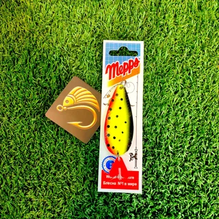 قاشقک ماهیگیری برند مپس طرح مشکی زرد قرمز خال مشکی  28گرم