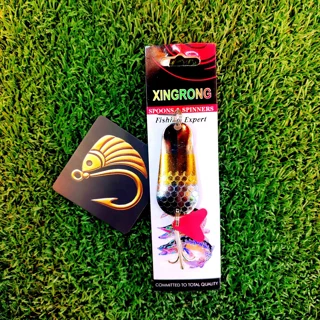 قاشقک ماهیگیری برند ژینگ رانگ طرح طلایی نقره ای 18 گرمی