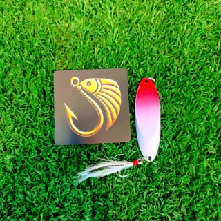 قاشقک ماهیگیری برند بندائو طرح سفید قرمز 25 گرم