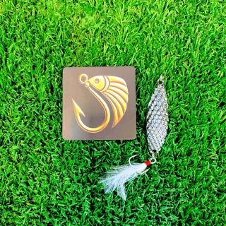 قاشقک ماهیگیری برند بندائو طرح نقره ای پولکی 20 گرم