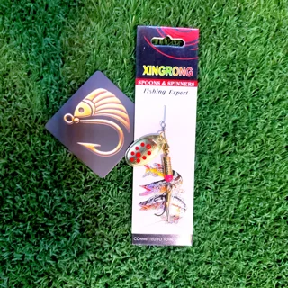 لانسه یا پرک ماهیگیری  برند مپس نقره ای خال قرمز سایز 3